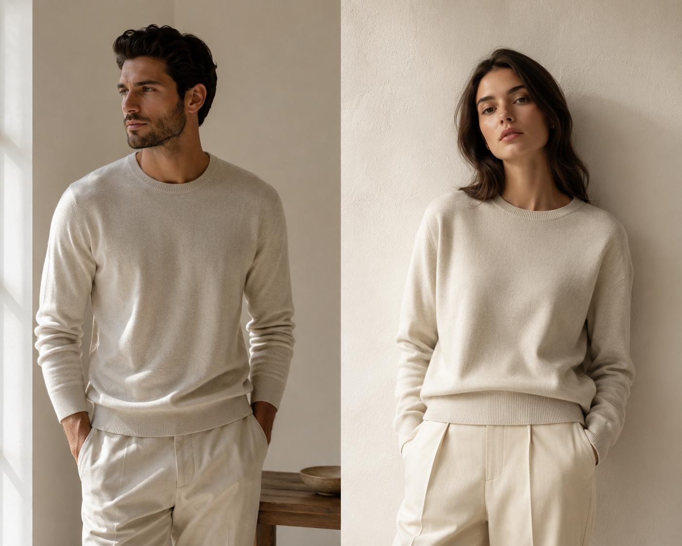 Couple en pull cachemire CASHEM PARIS